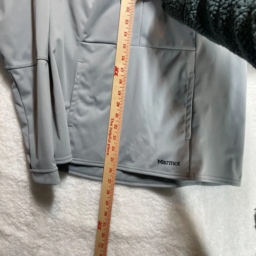 Marmot Womens Zenyatta Hoodie Large Gray Half Zip Softshell Windproof Jacket - Picture 8 of 15